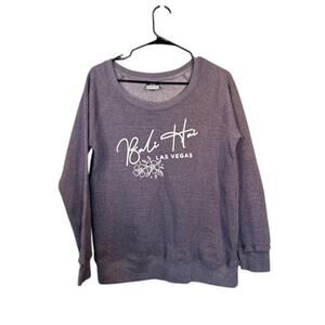 MV Sport Purple Scoop Neck Long Sleeve Bali Hai Las Vegas Sweatshirt Women Sz S